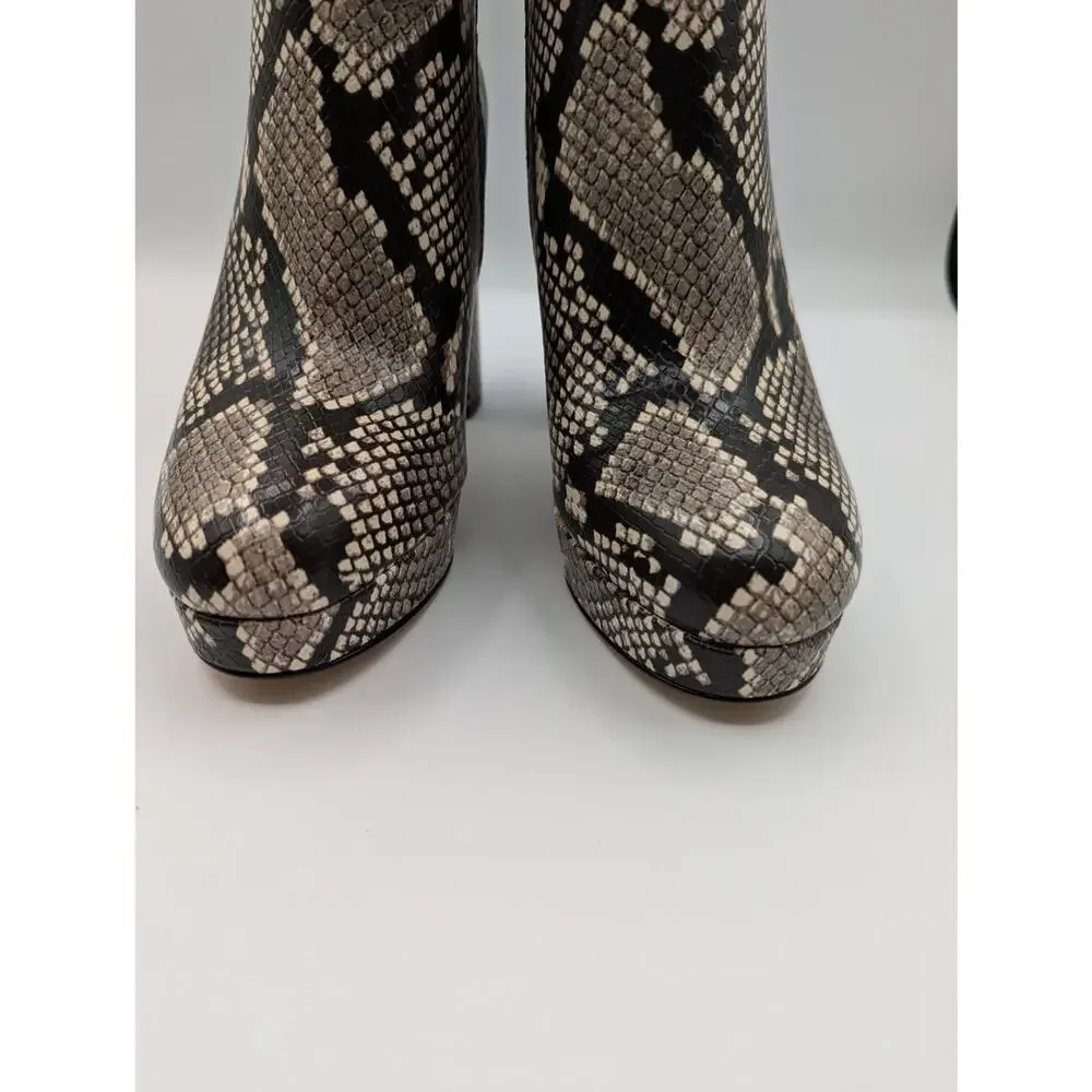 Michael Kors | Parker Faux Leather Platform Boot | Snakeskin Print | Size 8M